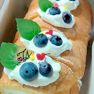 ビスキュイ生地のロールケーキ